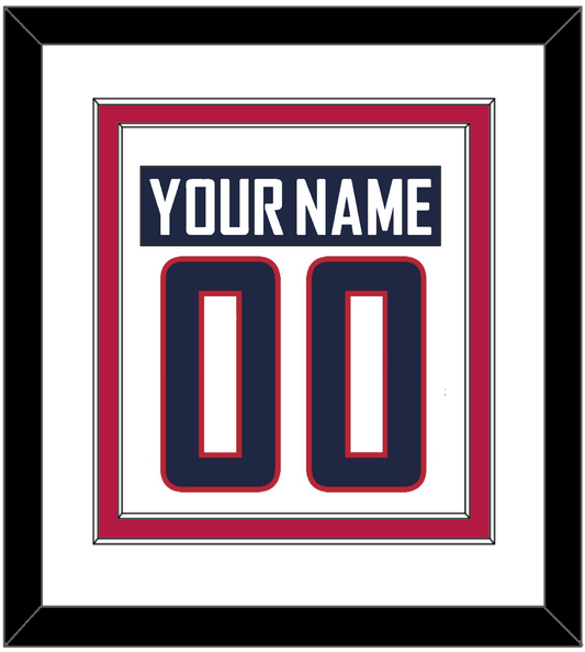 United States Men's Hockey Nameplate & Number (Back) Combined - 2014 Olympics Home White - Signature Tier 1