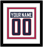 United States Men's Hockey Nameplate & Number (Back) Combined - 2014 Olympics Home White - Double Mat 1