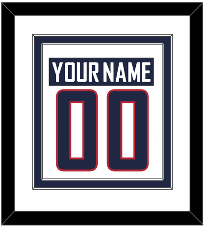 United States Men's Hockey Nameplate & Number (Back) Combined - 2014 Olympics Home White - Signature Tier 2