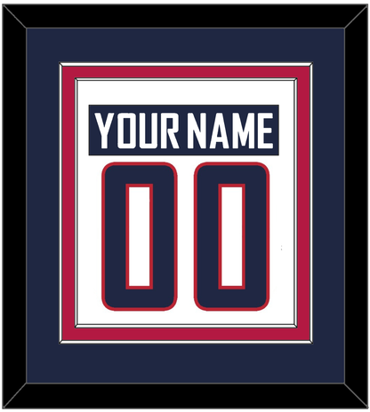 United States Men's Hockey Nameplate & Number (Back) Combined - 2014 Olympics Home White - Signature Tier 3