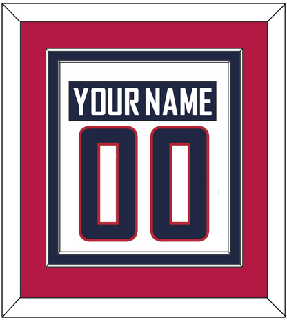 United States Men's Hockey Nameplate & Number (Back) Combined - 2014 Olympics Home White - Signature Tier 4