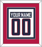 United States Men's Hockey Nameplate & Number (Back) Combined - 2014 Olympics Home White - Double Mat 4