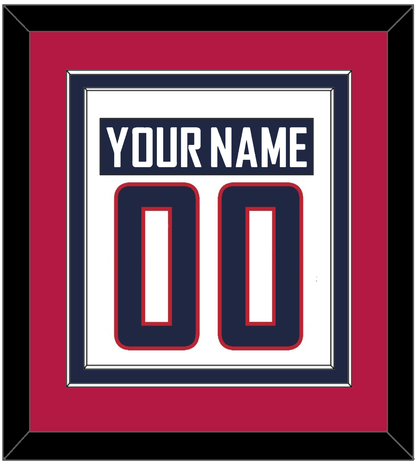 United States Men's Hockey Nameplate & Number (Back) Combined - 2014 Olympics Home White - Signature Tier 4
