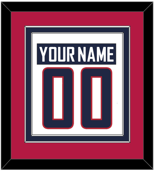 United States Men's Hockey Nameplate & Number (Back) Combined - 2014 Olympics Home White - Signature Tier 4