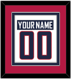 United States Men's Hockey Nameplate & Number (Back) Combined - 2014 Olympics Home White - Double Mat 4