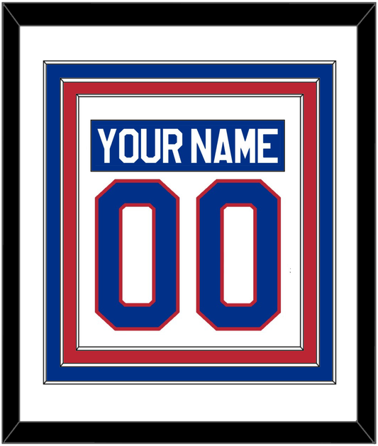 United States Men's Hockey Nameplate & Number (Back) Combined - 1980 Olympics Home White - Premier Tier 1