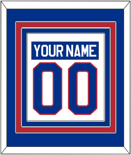 United States Men's Hockey Nameplate & Number (Back) Combined - 1980 Olympics Home White - Premier Tier 2