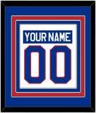 United States Men's Hockey Nameplate & Number (Back) Combined - 1980 Olympics Home White - Triple Mat 2