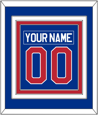 United States Men's Hockey Nameplate & Number (Back) Combined - 1980 Olympics Road Blue - Premier Tier 2