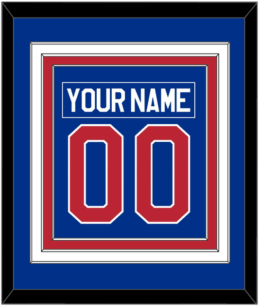 United States Men's Hockey Nameplate & Number (Back) Combined - 1980 Olympics Road Blue - Premier Tier 2