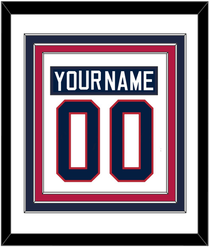 United States Men's Hockey Nameplate & Number (Back) Combined - 2002 Olympics Home White - Premier Tier 1