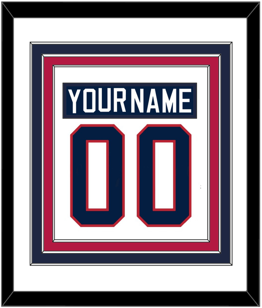 United States Men's Hockey Nameplate & Number (Back) Combined - 2002 Olympics Home White - Premier Tier 1