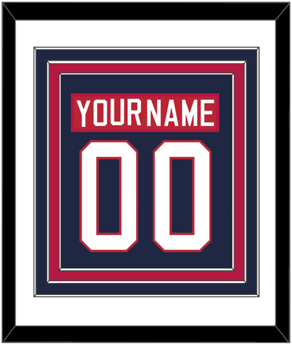 United States Men's Hockey Nameplate & Number (Back) Combined - 2002 Olympics Road Blue - Premier Tier 1