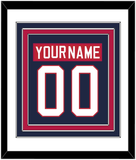 United States Men's Hockey Nameplate & Number (Back) Combined - 2002 Olympics Road Blue - Triple Mat 1