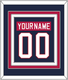 United States Men's Hockey Nameplate & Number (Back) Combined - 2002 Olympics Road Blue - Triple Mat 2