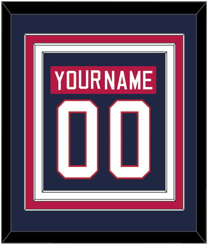 United States Men's Hockey Nameplate & Number (Back) Combined - 2002 Olympics Road Blue - Premier Tier 2