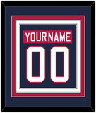 United States Men's Hockey Nameplate & Number (Back) Combined - 2002 Olympics Road Blue - Triple Mat 2