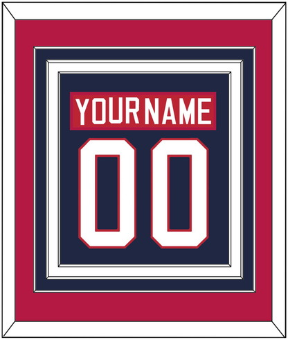 United States Men's Hockey Nameplate & Number (Back) Combined - 2002 Olympics Road Blue - Premier Tier 3