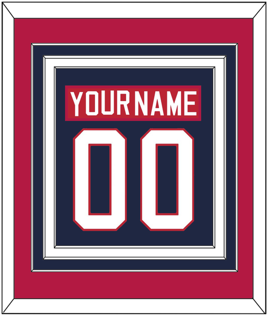 United States Men's Hockey Nameplate & Number (Back) Combined - 2002 Olympics Road Blue - Premier Tier 3