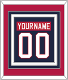 United States Men's Hockey Nameplate & Number (Back) Combined - 2002 Olympics Road Blue - Triple Mat 3