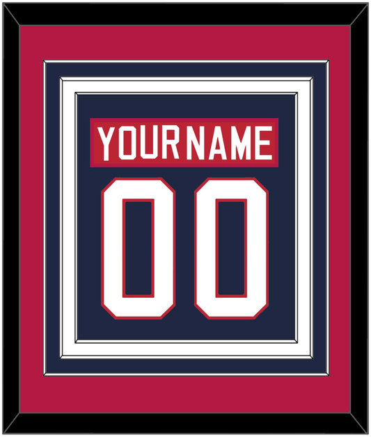 United States Men's Hockey Nameplate & Number (Back) Combined - 2002 Olympics Road Blue - Premier Tier 3