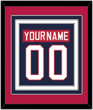 United States Men's Hockey Nameplate & Number (Back) Combined - 2002 Olympics Road Blue - Triple Mat 3