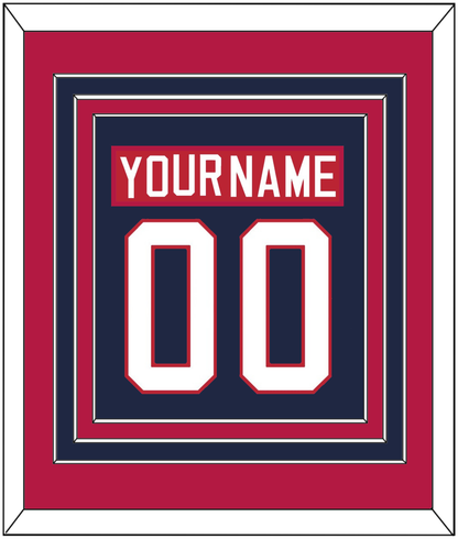 United States Men's Hockey Nameplate & Number (Back) Combined - 2002 Olympics Road Blue - Premier Tier 4