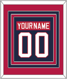 United States Men's Hockey Nameplate & Number (Back) Combined - 2002 Olympics Road Blue - Triple Mat 4