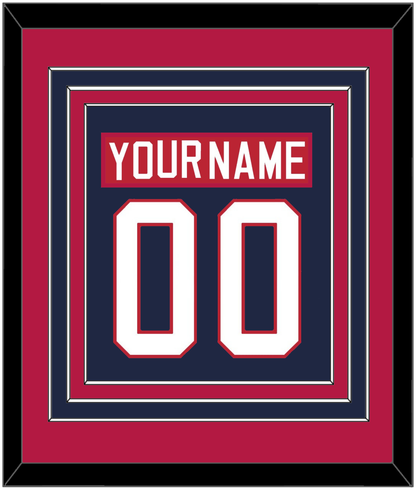 United States Men's Hockey Nameplate & Number (Back) Combined - 2002 Olympics Road Blue - Premier Tier 4