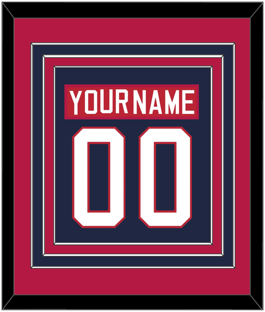 United States Men's Hockey Nameplate & Number (Back) Combined - 2002 Olympics Road Blue - Premier Tier 4