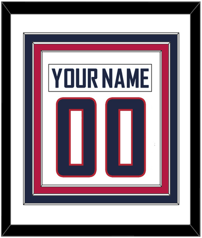 United States Men's Hockey Nameplate & Number (Back) Combined - 2010 Olympics Home White - Premier Tier 1