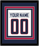United States Men's Hockey Nameplate & Number (Back) Combined - 2010 Olympics Home White - Triple Mat 2