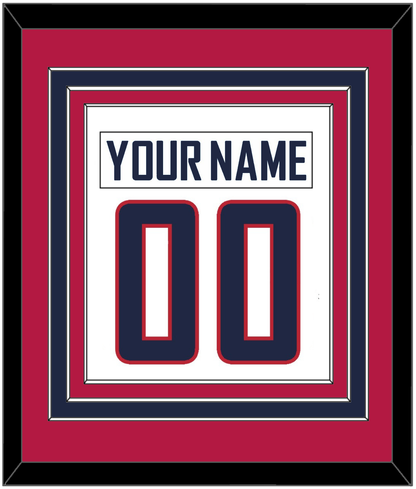 United States Men's Hockey Nameplate & Number (Back) Combined - 2010 Olympics Home White - Premier Tier 3