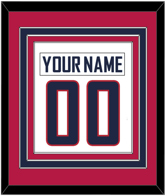 United States Men's Hockey Nameplate & Number (Back) Combined - 2010 Olympics Home White - Premier Tier 3