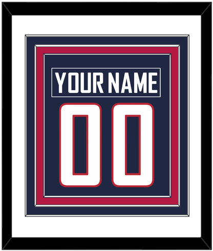 United States Men's Hockey Nameplate & Number (Back) Combined - 2010 Olympics Road Blue - Premier Tier 1