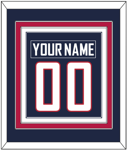 United States Men's Hockey Nameplate & Number (Back) Combined - 2014 Olympics Road Blue - Premier Tier 2