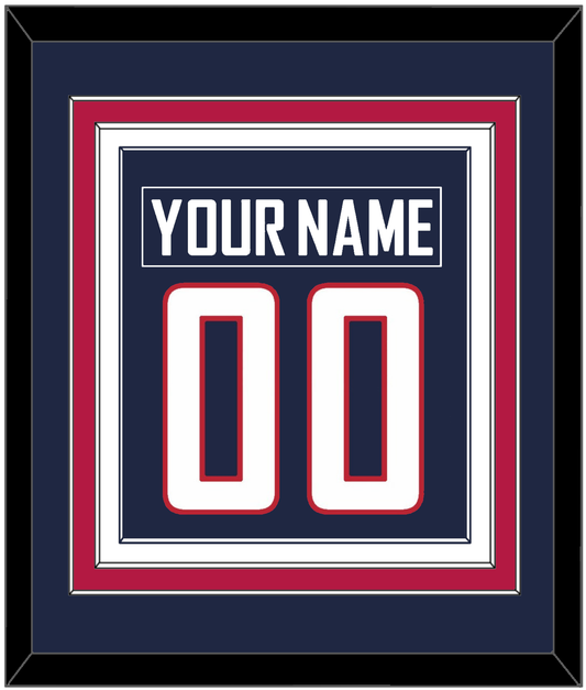 United States Men's Hockey Nameplate & Number (Back) Combined - 2010 Olympics Road Blue - Premier Tier 2