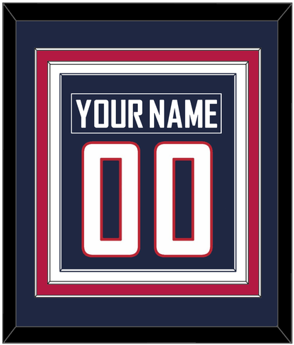 United States Men's Hockey Nameplate & Number (Back) Combined - 2014 Olympics Road Blue - Premier Tier 2