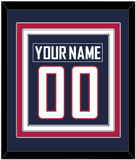 United States Men's Hockey Nameplate & Number (Back) Combined - 2014 Olympics Road Blue - Triple Mat 2