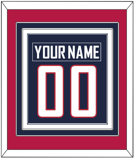 United States Men's Hockey Nameplate & Number (Back) Combined - 2014 Olympics Road Blue - Premier Tier 3