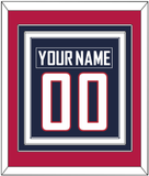 United States Men's Hockey Nameplate & Number (Back) Combined - 2010 Olympics Road Blue - Triple Mat 3