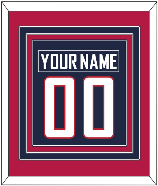 United States Men's Hockey Nameplate & Number (Back) Combined - 2010 Olympics Road Blue - Premier Tier 4
