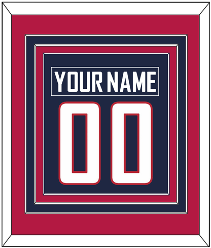 United States Men's Hockey Nameplate & Number (Back) Combined - 2014 Olympics Road Blue - Premier Tier 4