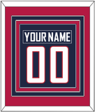 United States Men's Hockey Nameplate & Number (Back) Combined - 2014 Olympics Road Blue - Triple Mat 4
