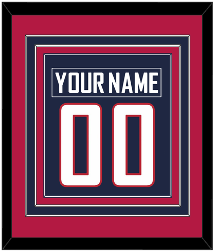 United States Men's Hockey Nameplate & Number (Back) Combined - 2010 Olympics Road Blue - Premier Tier 4