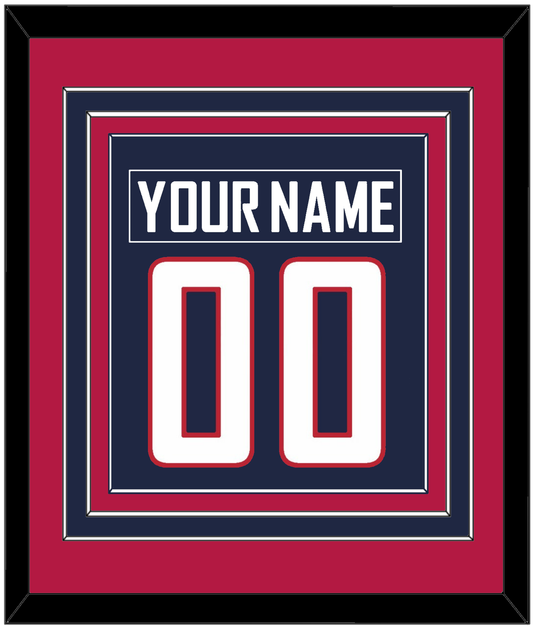 United States Men's Hockey Nameplate & Number (Back) Combined - 2014 Olympics Road Blue - Premier Tier 4