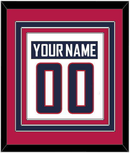United States Men's Hockey Nameplate & Number (Back) Combined - 2014 Olympics Home White - Premier Tier 3