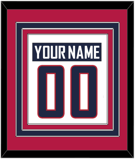 United States Men's Hockey Nameplate & Number (Back) Combined - 2014 Olympics Home White - Premier Tier 3