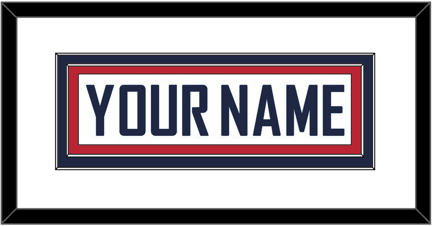 United States Men’s Hockey Nameplate - 2010 Olympics Home White - Signature Tier 1