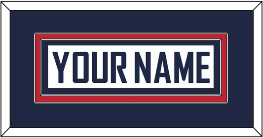 United States Men’s Hockey Nameplate - 2010 Olympics Home White - Signature Tier 2